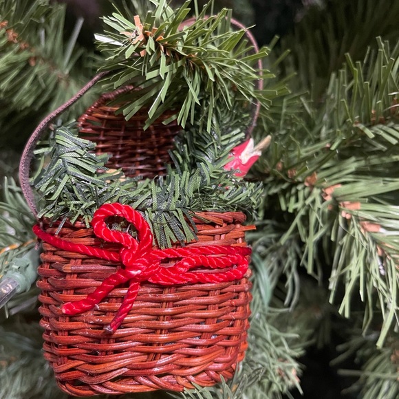 Handcrafted Wicker Basket Ornament - Picture 1 of 3